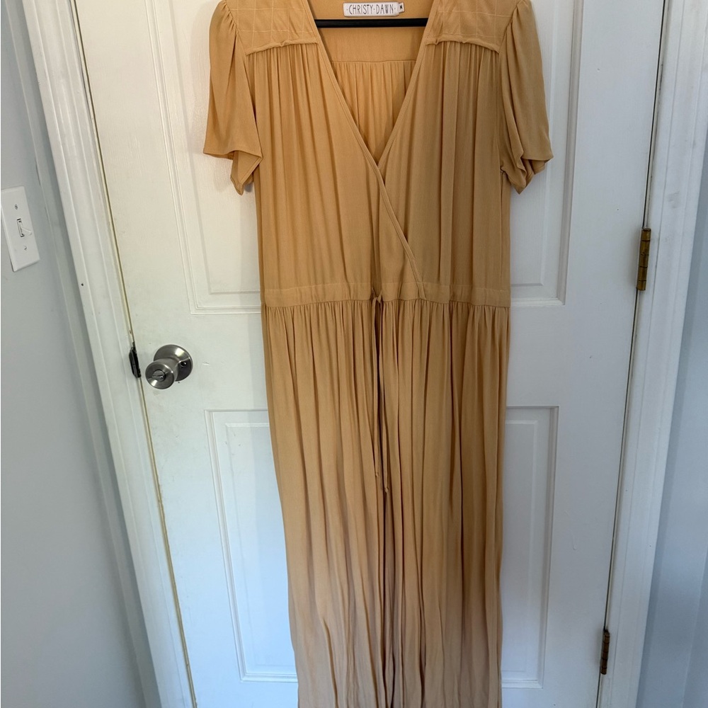 Christy Dawn Beige Maxi Dress
